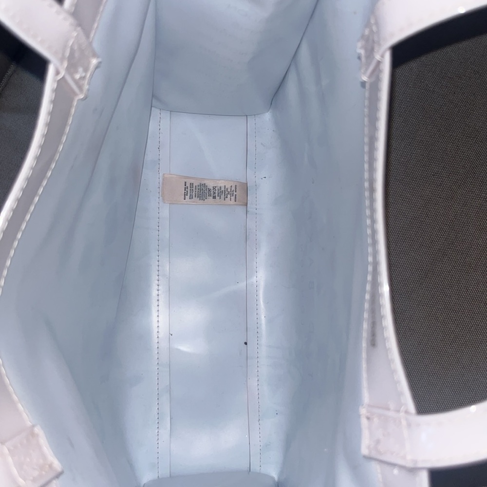 Ted Baker White/ Soft pink Floral Patent Tote with Yellow Accents - Picture 3 of 6